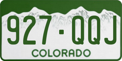 CO license plate 927QQJ