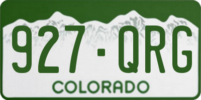 CO license plate 927QRG