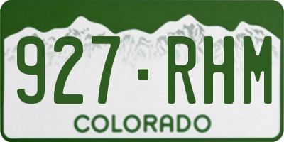 CO license plate 927RHM