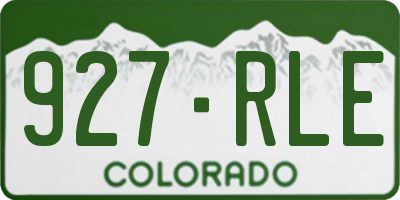 CO license plate 927RLE