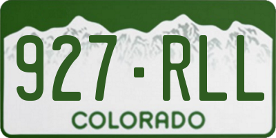 CO license plate 927RLL
