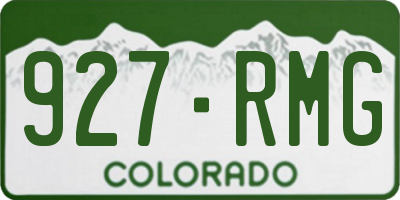 CO license plate 927RMG