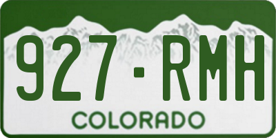 CO license plate 927RMH