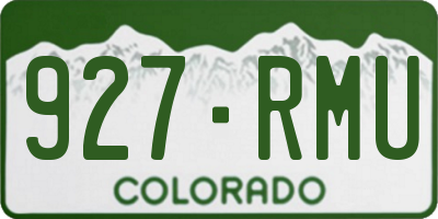 CO license plate 927RMU
