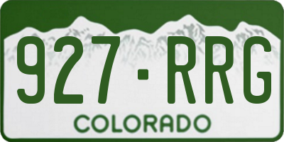 CO license plate 927RRG