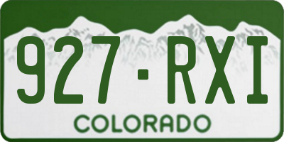 CO license plate 927RXI