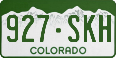 CO license plate 927SKH