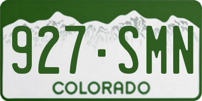 CO license plate 927SMN