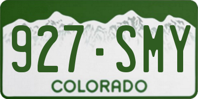 CO license plate 927SMY