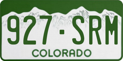 CO license plate 927SRM