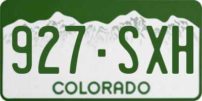 CO license plate 927SXH