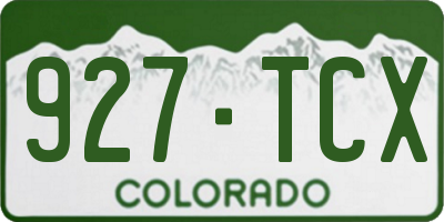 CO license plate 927TCX