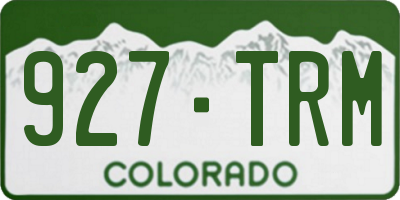 CO license plate 927TRM