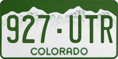 CO license plate 927UTR