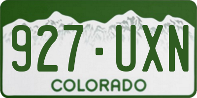 CO license plate 927UXN