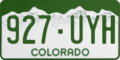 CO license plate 927UYH