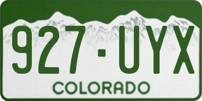 CO license plate 927UYX