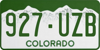 CO license plate 927UZB