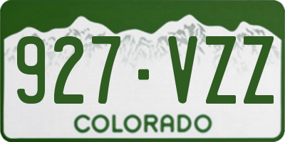 CO license plate 927VZZ