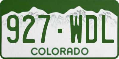 CO license plate 927WDL