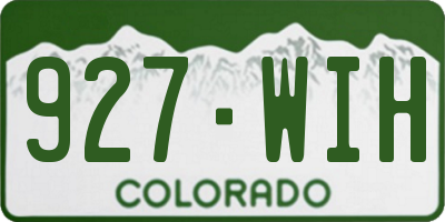 CO license plate 927WIH