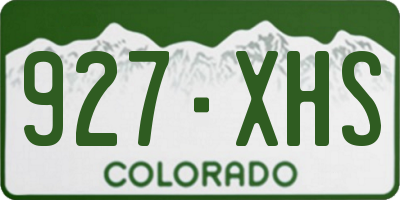 CO license plate 927XHS