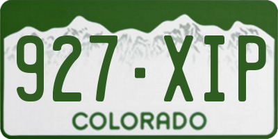 CO license plate 927XIP