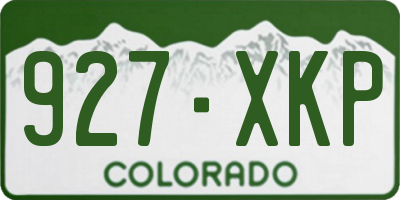 CO license plate 927XKP