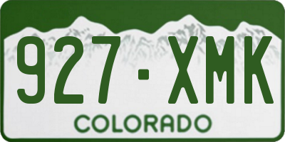 CO license plate 927XMK