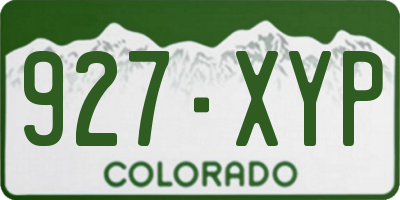 CO license plate 927XYP