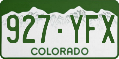 CO license plate 927YFX