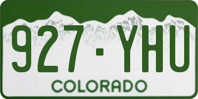 CO license plate 927YHU