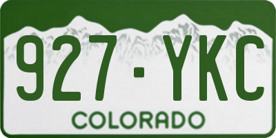 CO license plate 927YKC