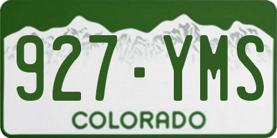 CO license plate 927YMS