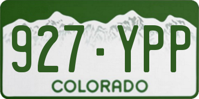 CO license plate 927YPP