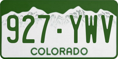 CO license plate 927YWV