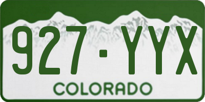 CO license plate 927YYX