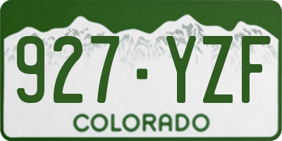CO license plate 927YZF