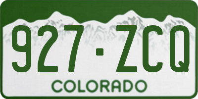 CO license plate 927ZCQ