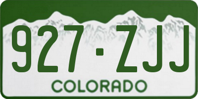 CO license plate 927ZJJ