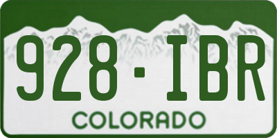 CO license plate 928IBR