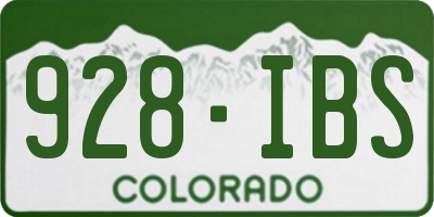 CO license plate 928IBS
