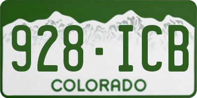 CO license plate 928ICB