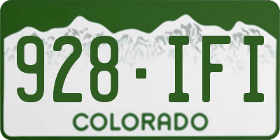 CO license plate 928IFI