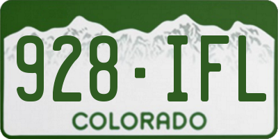 CO license plate 928IFL