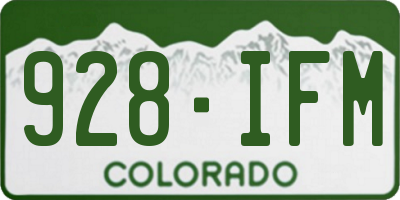 CO license plate 928IFM