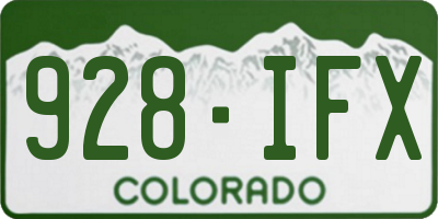 CO license plate 928IFX