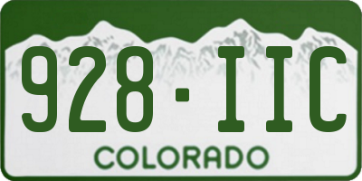 CO license plate 928IIC