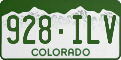CO license plate 928ILV