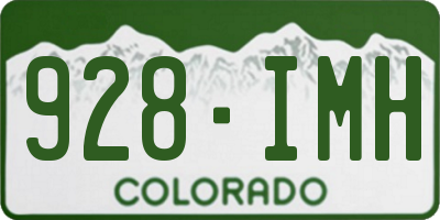 CO license plate 928IMH